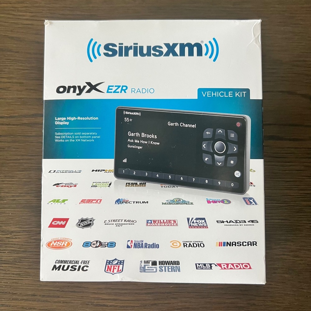 SiriusXM Onyx EZR Satellite‎ Radio Vehicle Kit SXEZR1V1 Black High Res Display